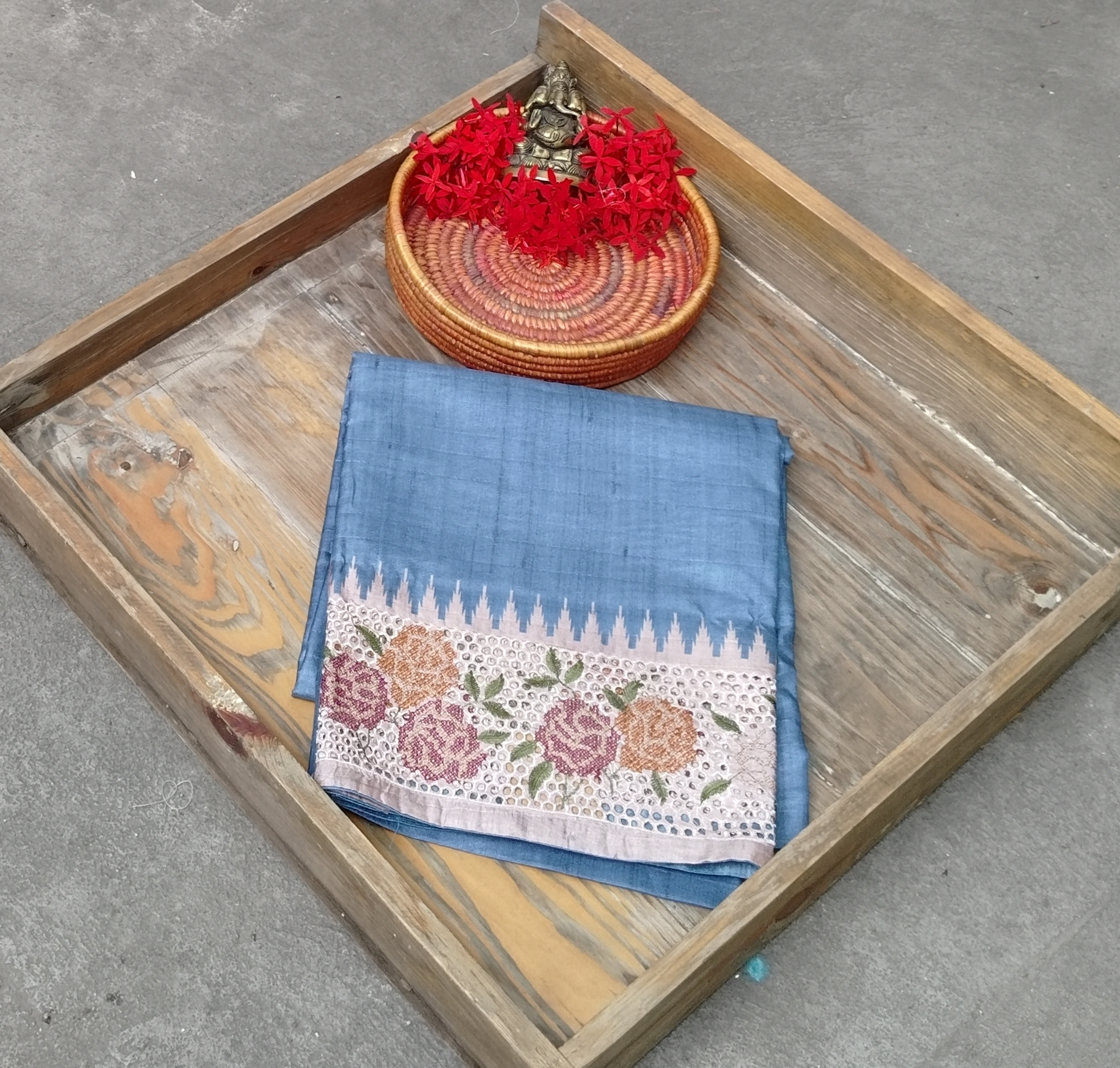 Tussar silk Dress Material