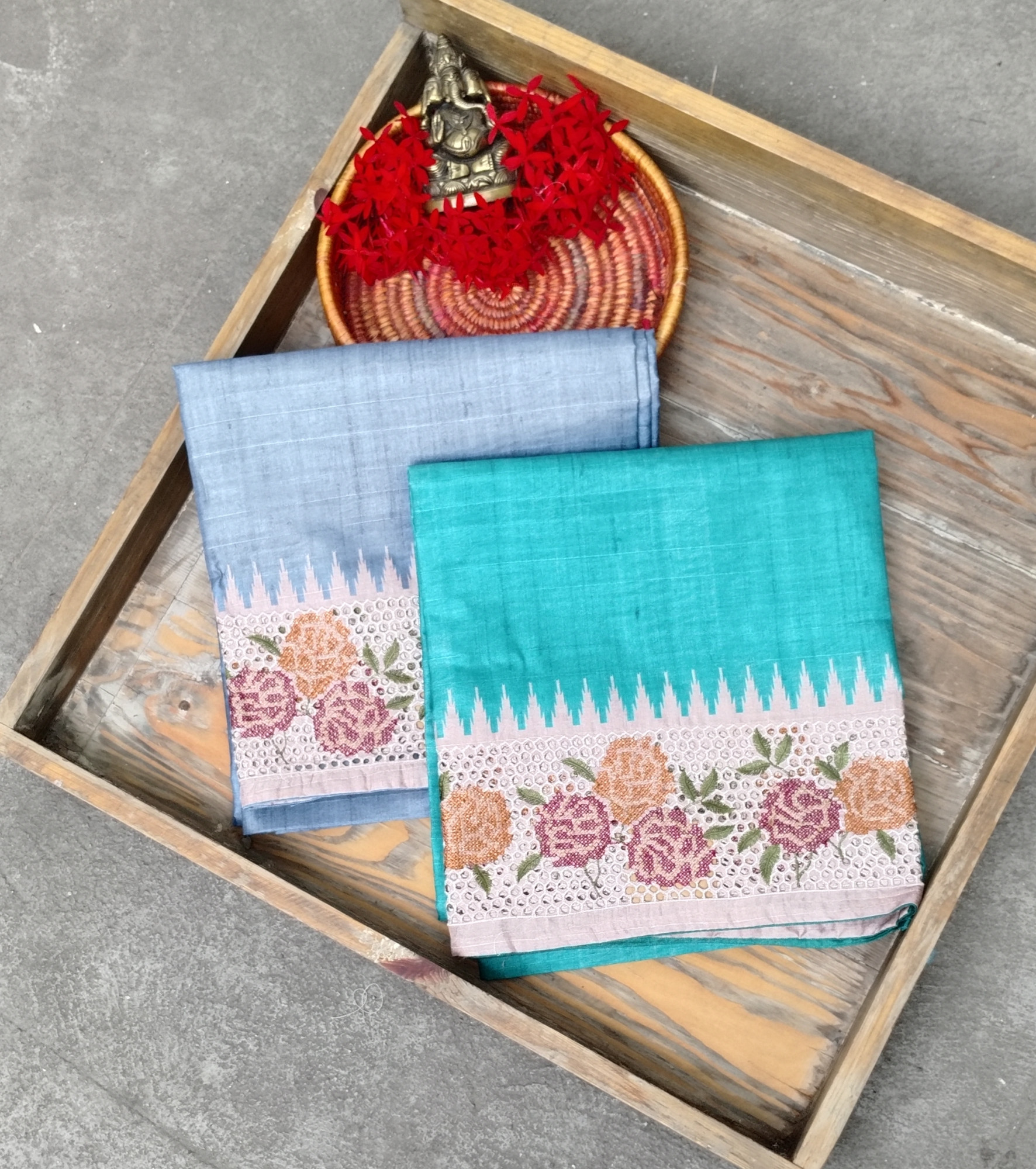 Tussar silk Dress Material