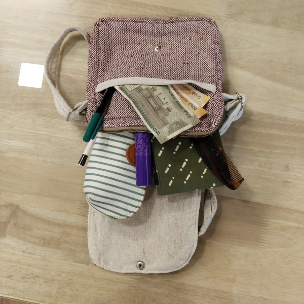 Hemp Fabric Sling Bag