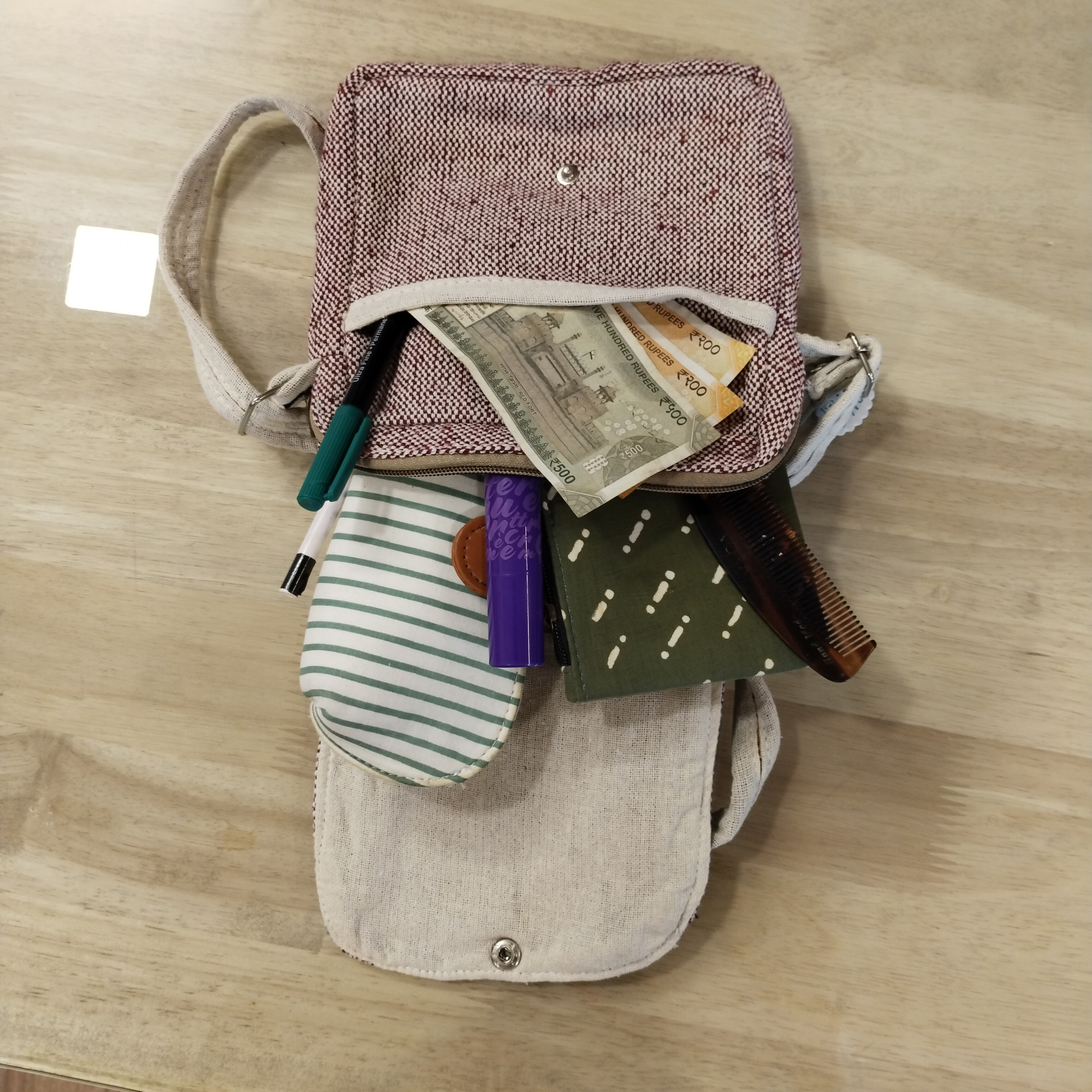 Hemp Fabric Sling Bag