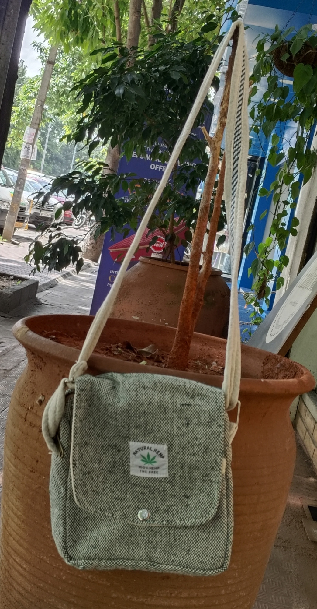 Hemp Fabric Sling Bag