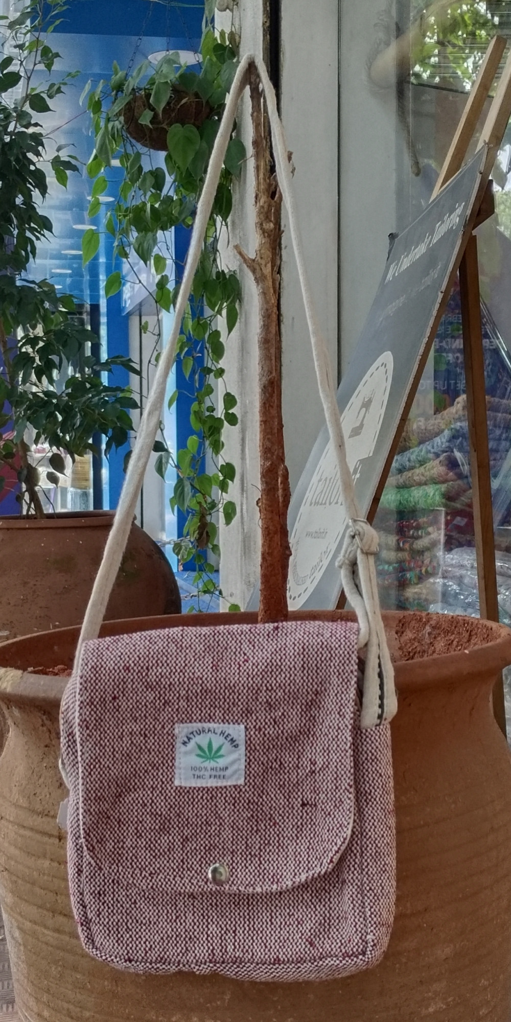Hemp Fabric Sling Bag