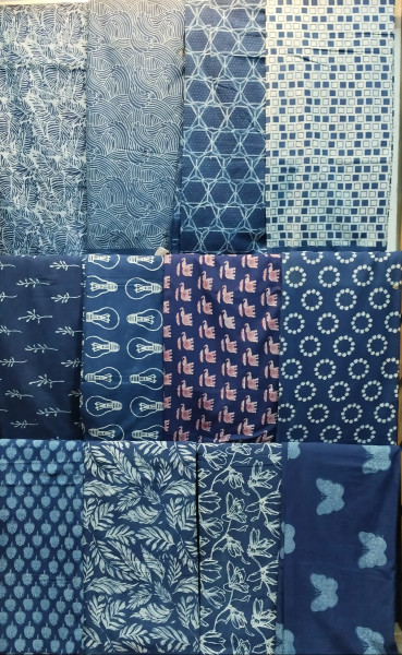 Impressive Indigo Cotton Fabric