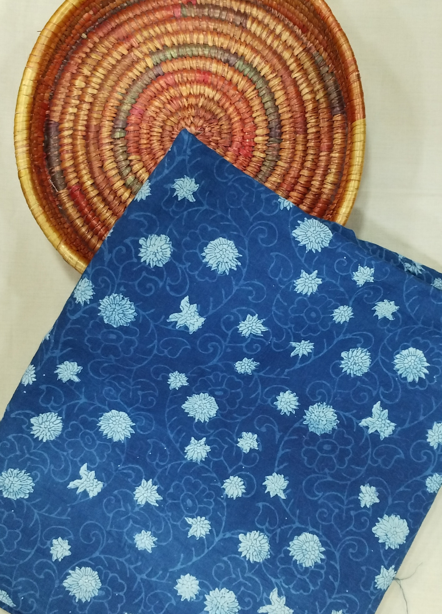 Impressive Indigo Cotton Fabric