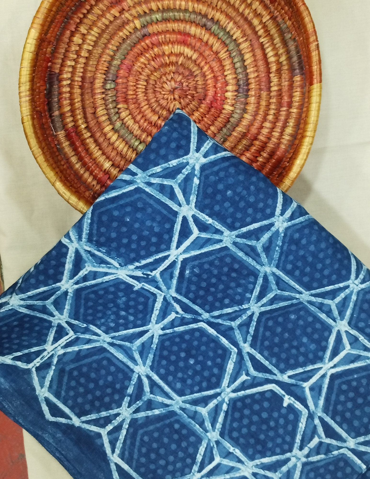 Impressive Indigo Cotton Fabric