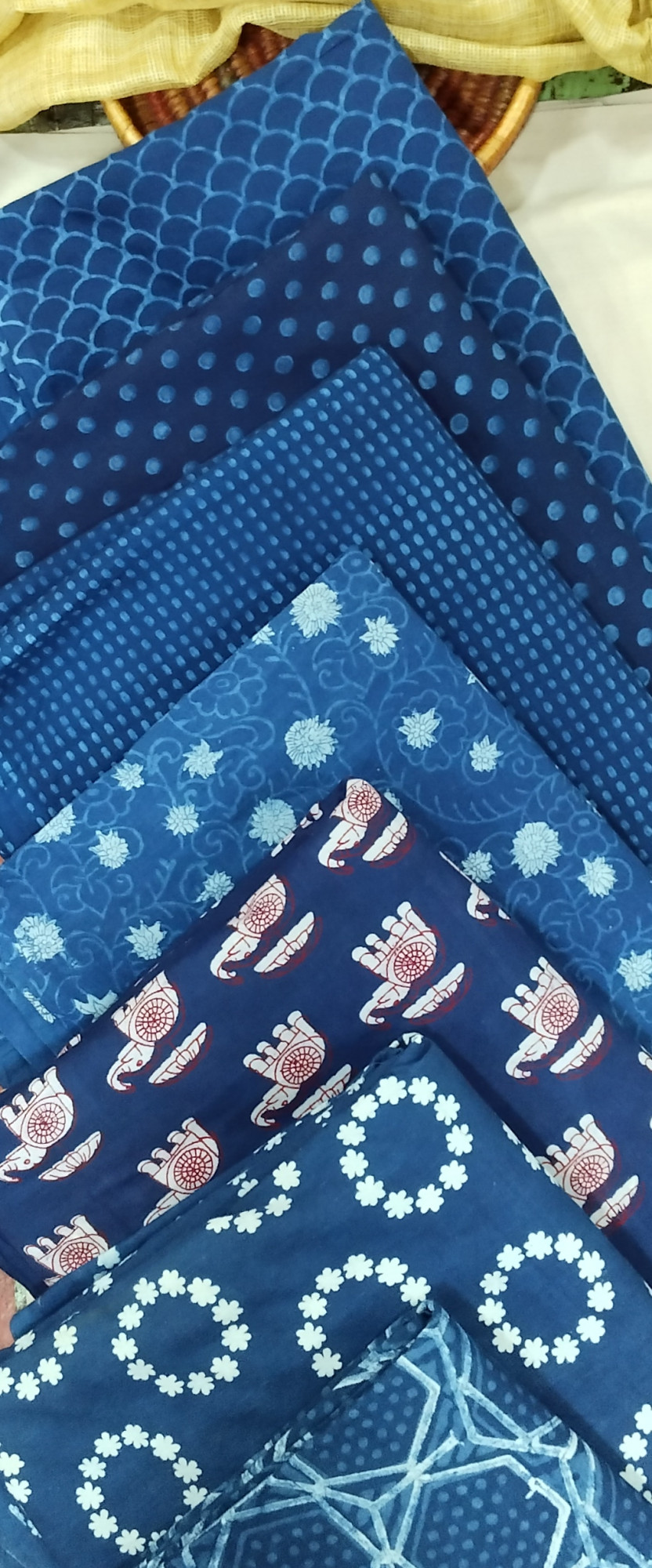 Impressive Indigo Cotton Fabric