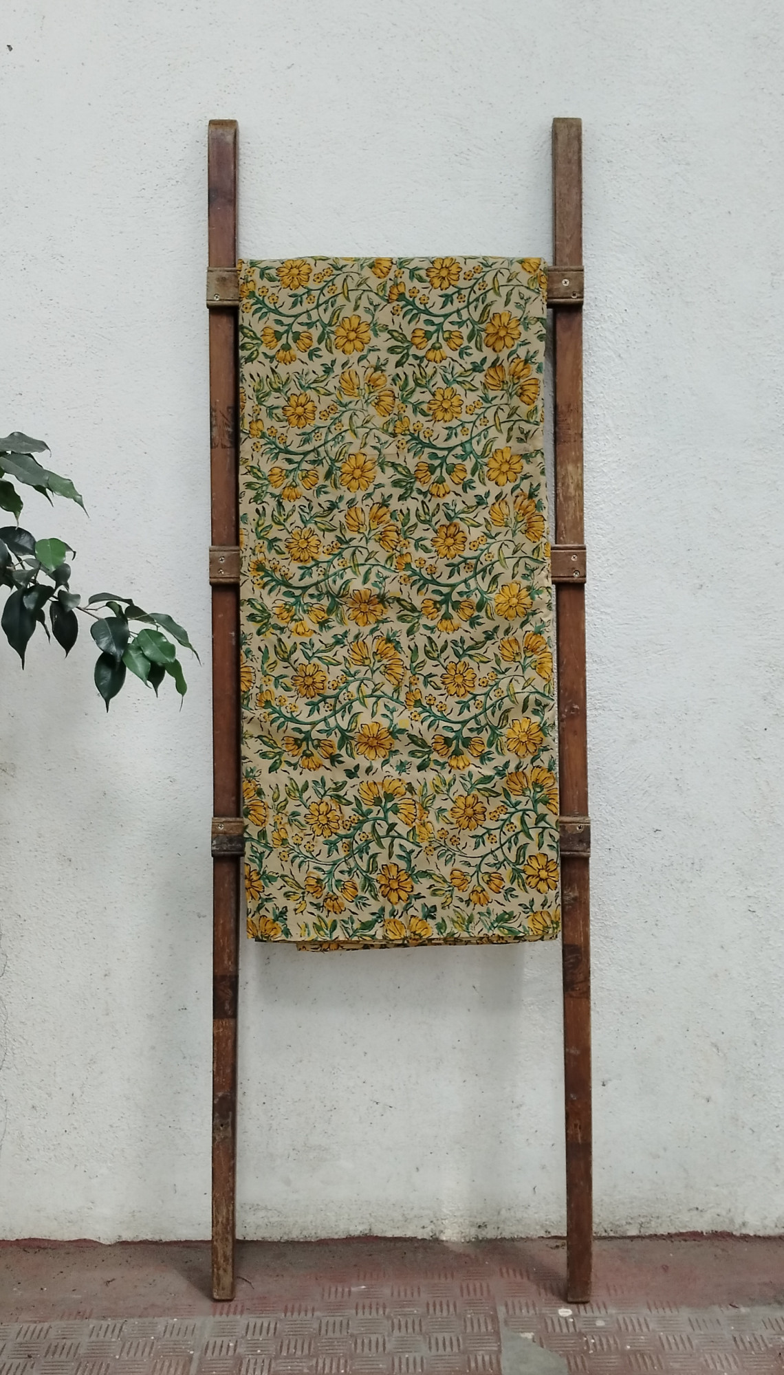 Beautiful Block Print Beige Unstitched Fabric Collection