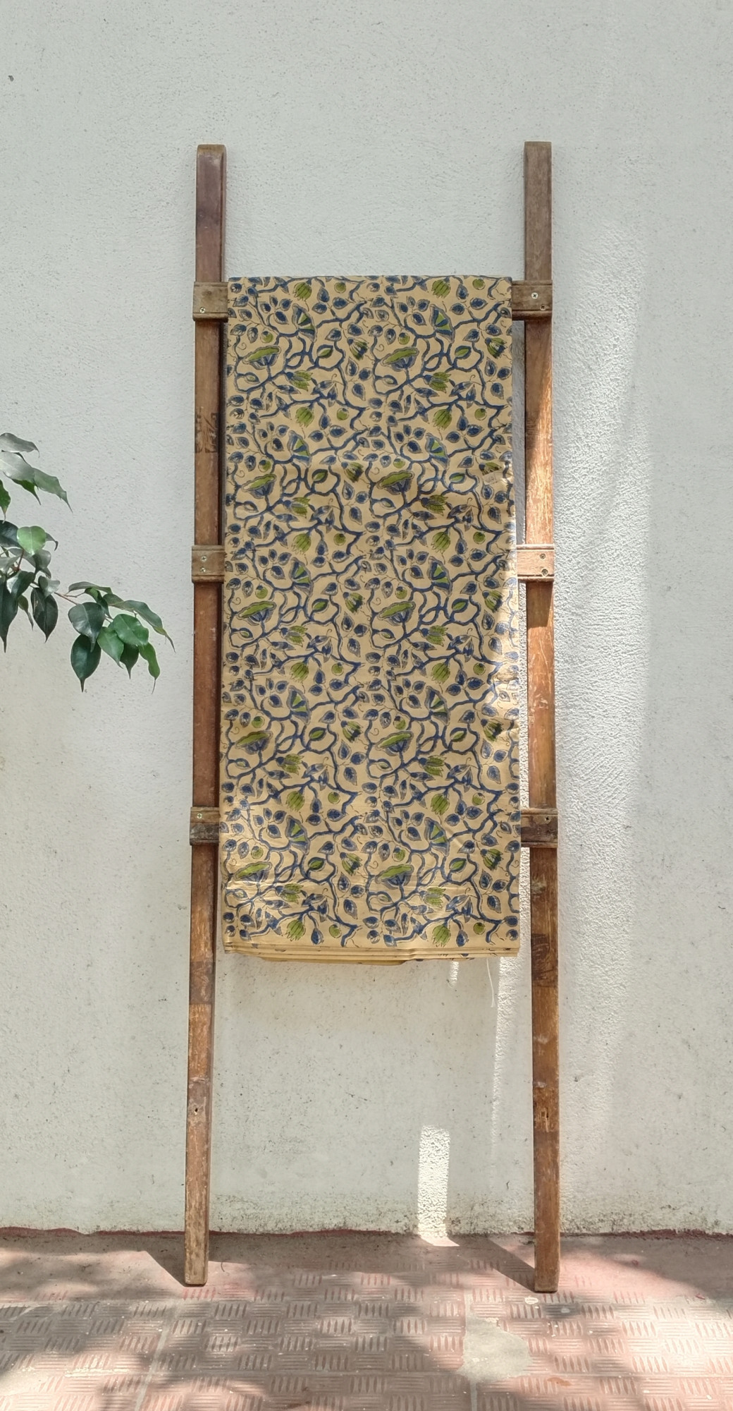 Beautiful Block Print Beige Unstitched Fabric Collection