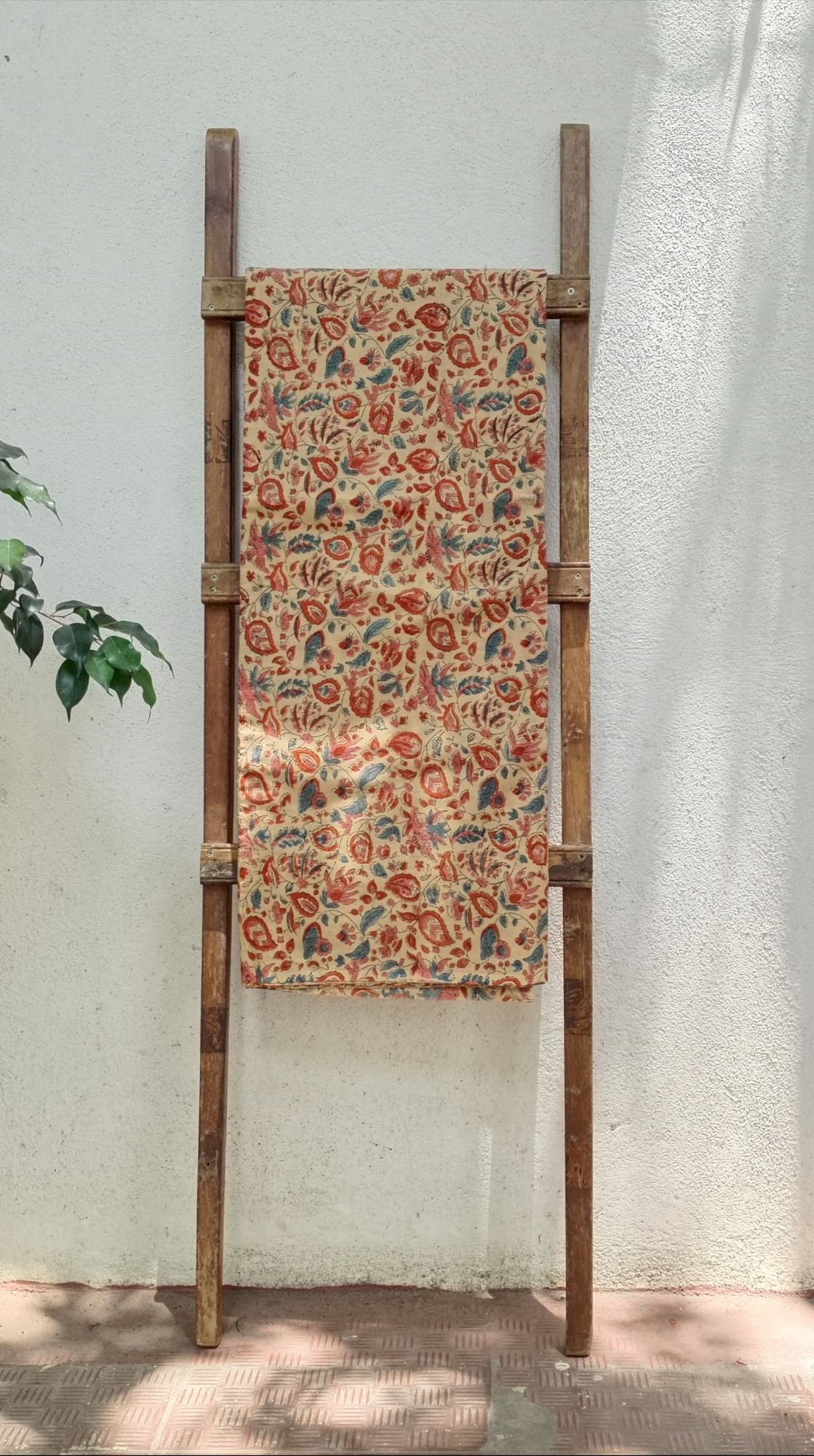 Beautiful Block Print Beige Unstitched Fabric Collection