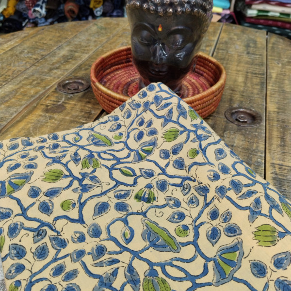 Beautiful Block Print  Beige  Unstitched Fabric Collection