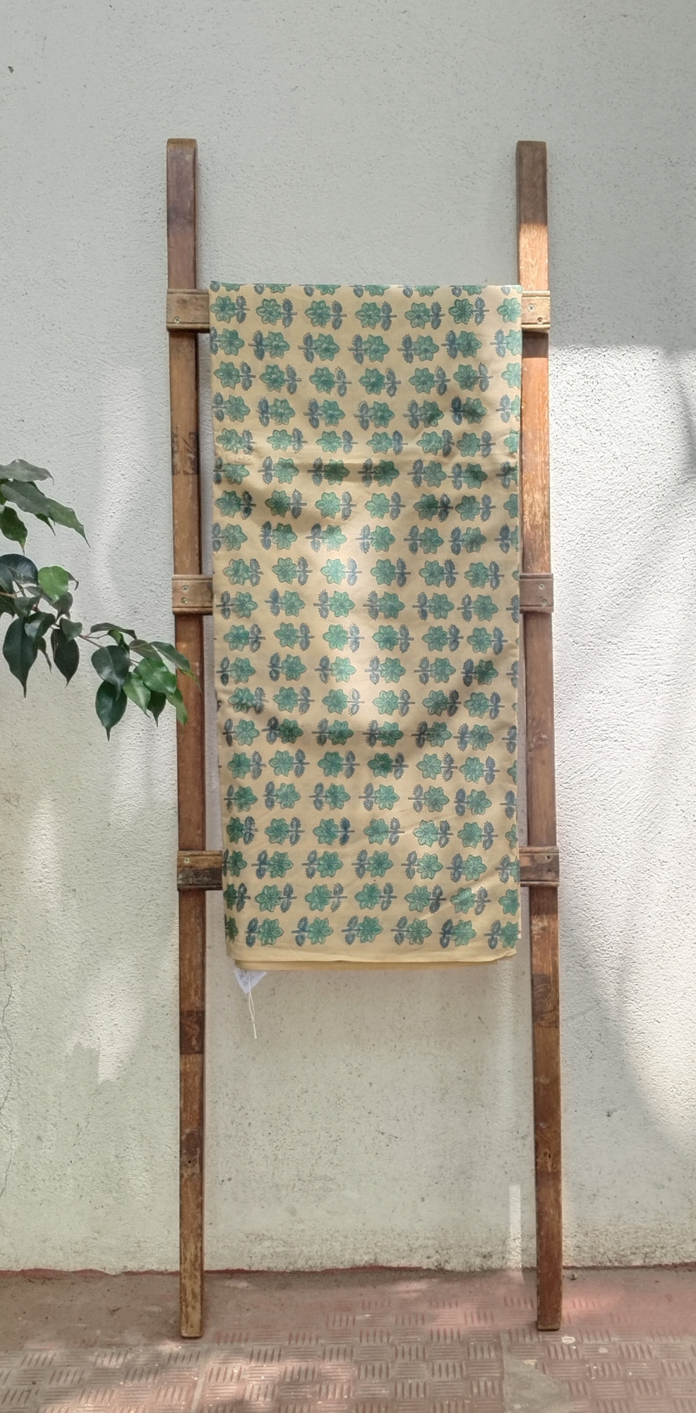 Beautiful Block Print Beige Unstitched Fabric Collection