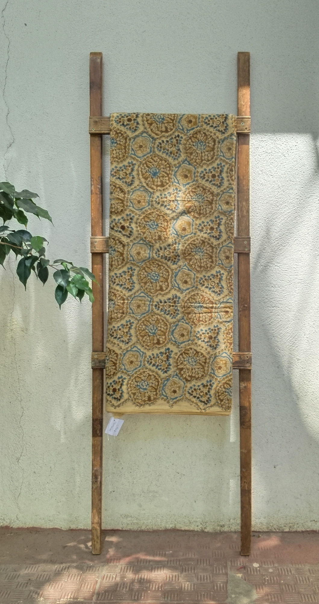 Beautiful Block Print Beige Unstitched Fabric Collection