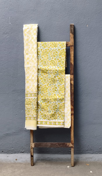 Cotton Unstitched Dress Suit