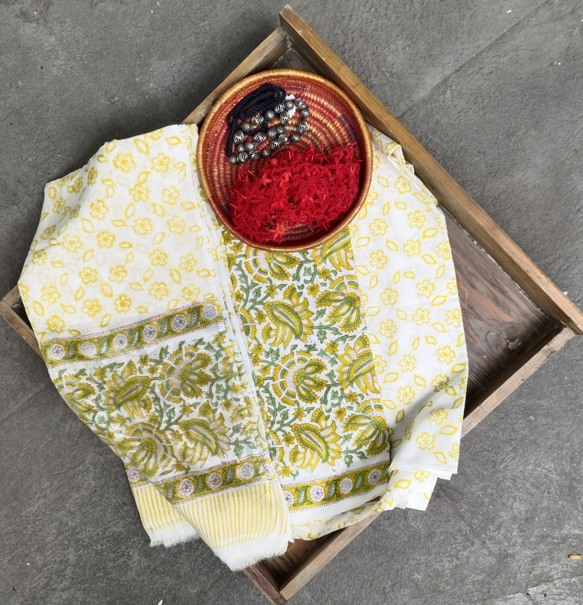 Cotton Unstitched Dress Suit