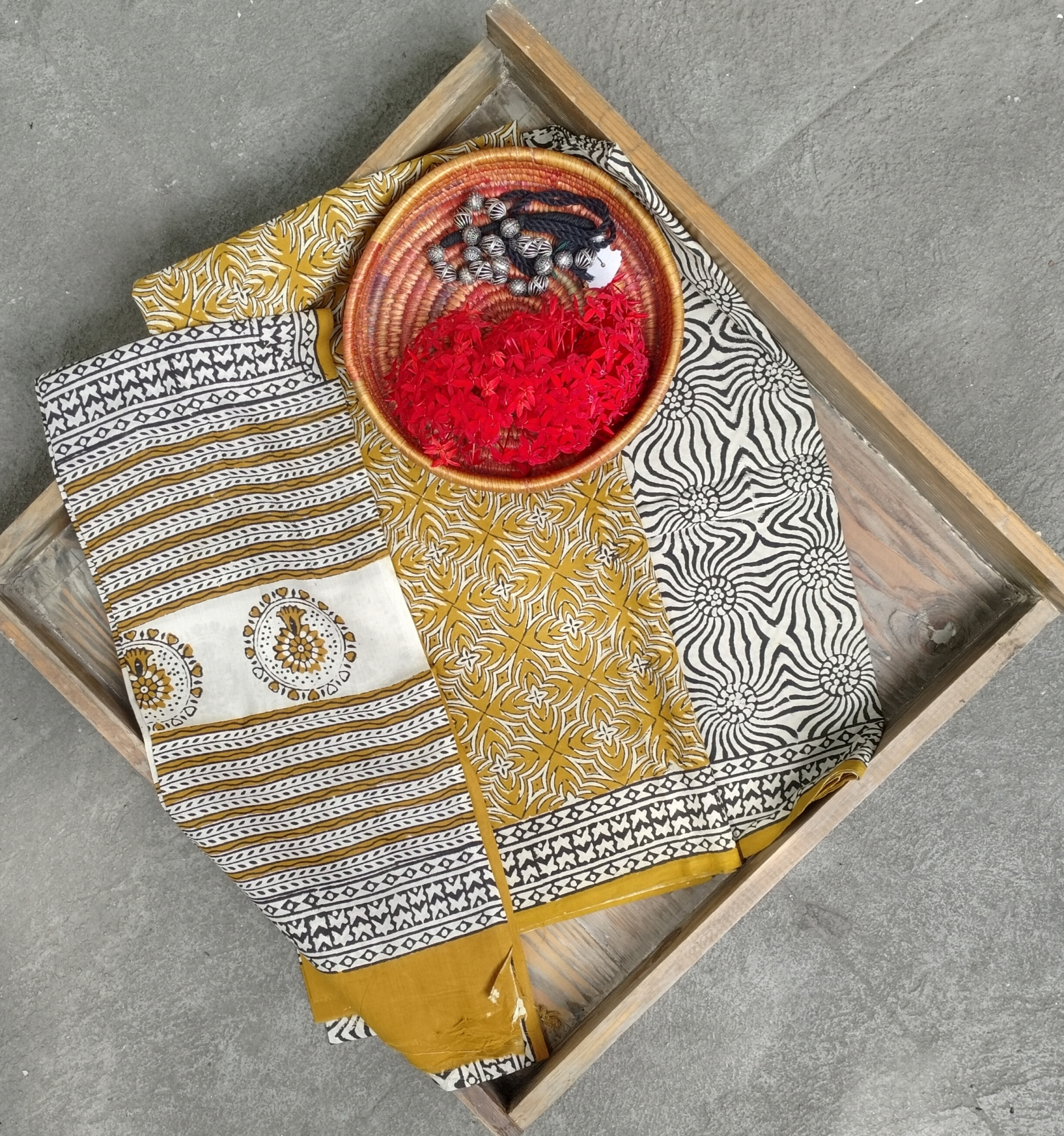 Cotton Unstitched Dress Suit