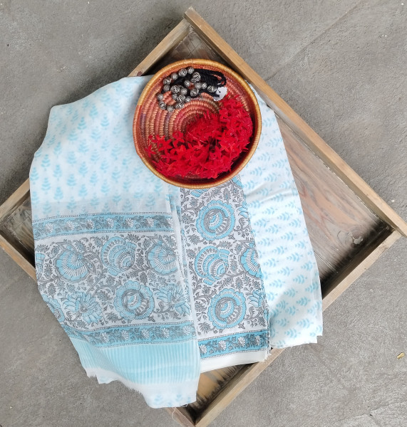 Cotton Unstitched Dress Suit