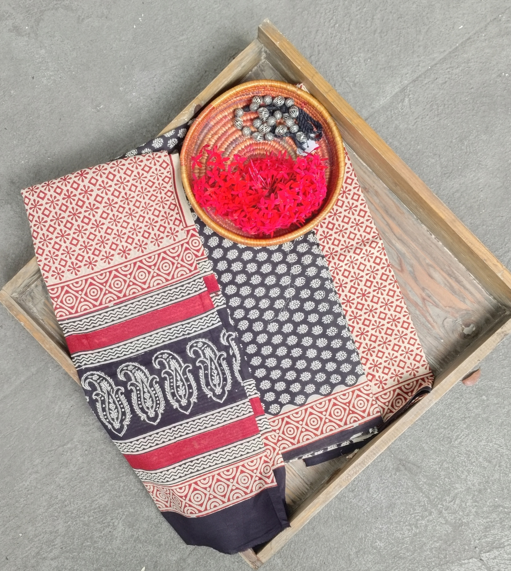 Cotton Unstitched Dress Suit