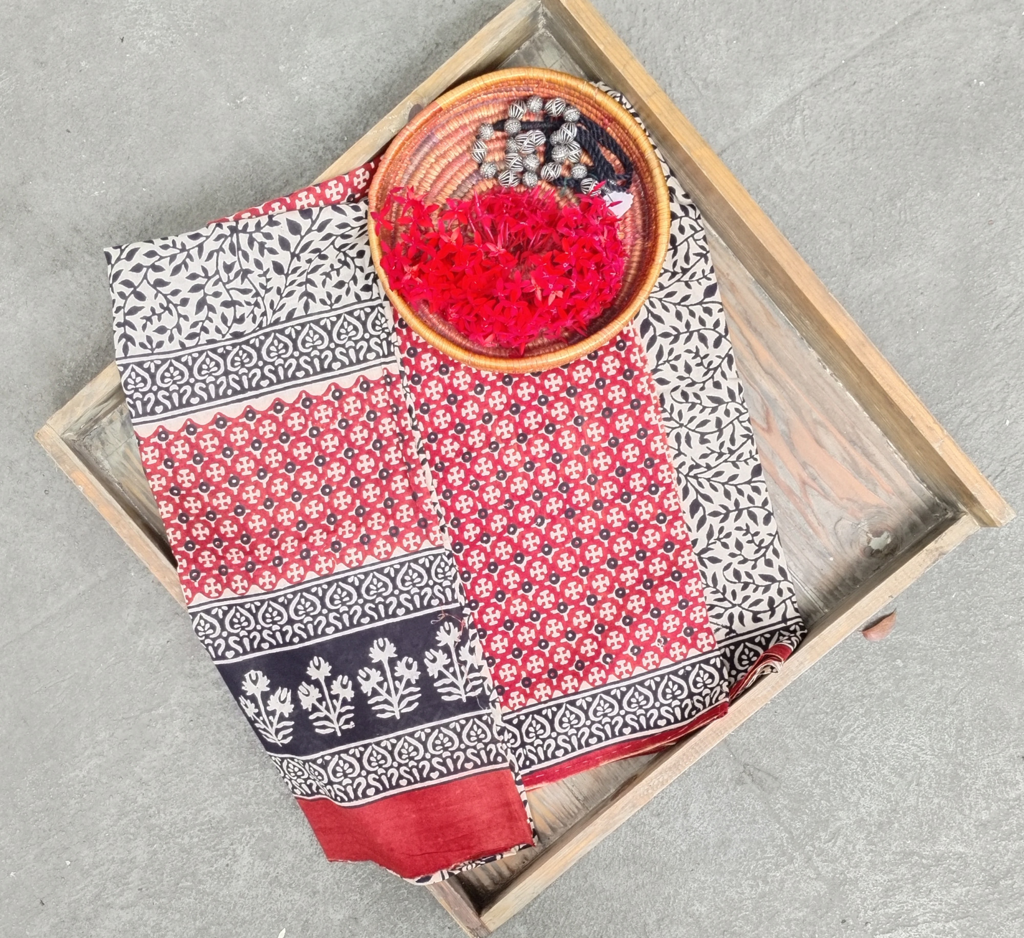 Cotton Unstitched Dress Suit