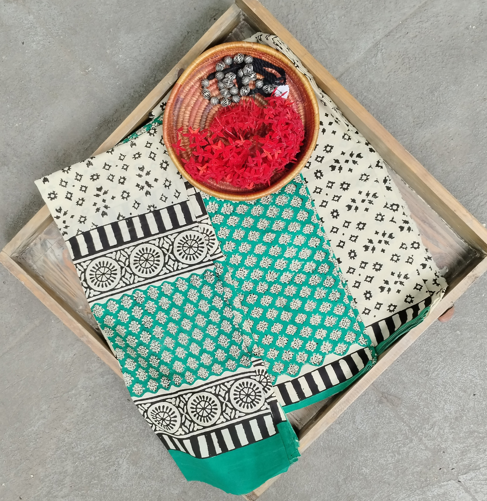 Cotton Unstitched Dress Suit