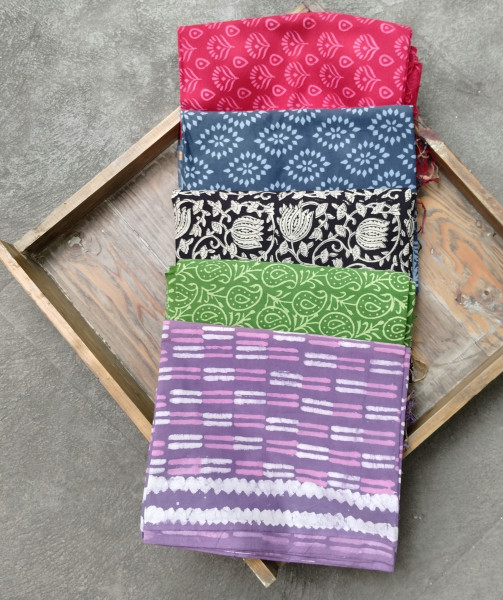 Cotton Unstitched Dress Suit