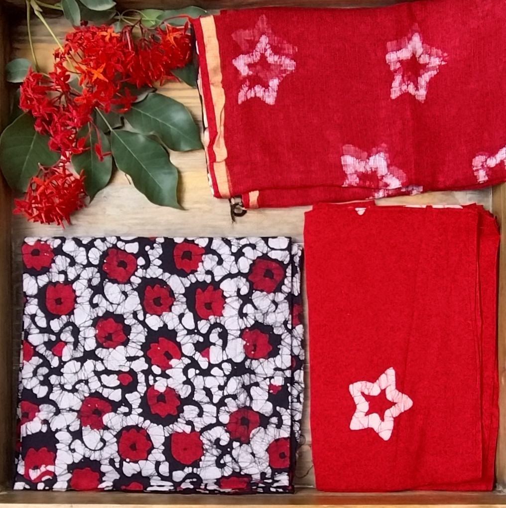 Cotton Unstitched Dress Suit