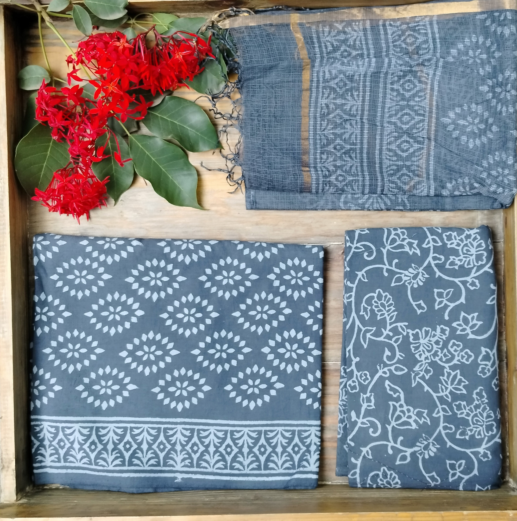 Cotton Unstitched Dress Suit