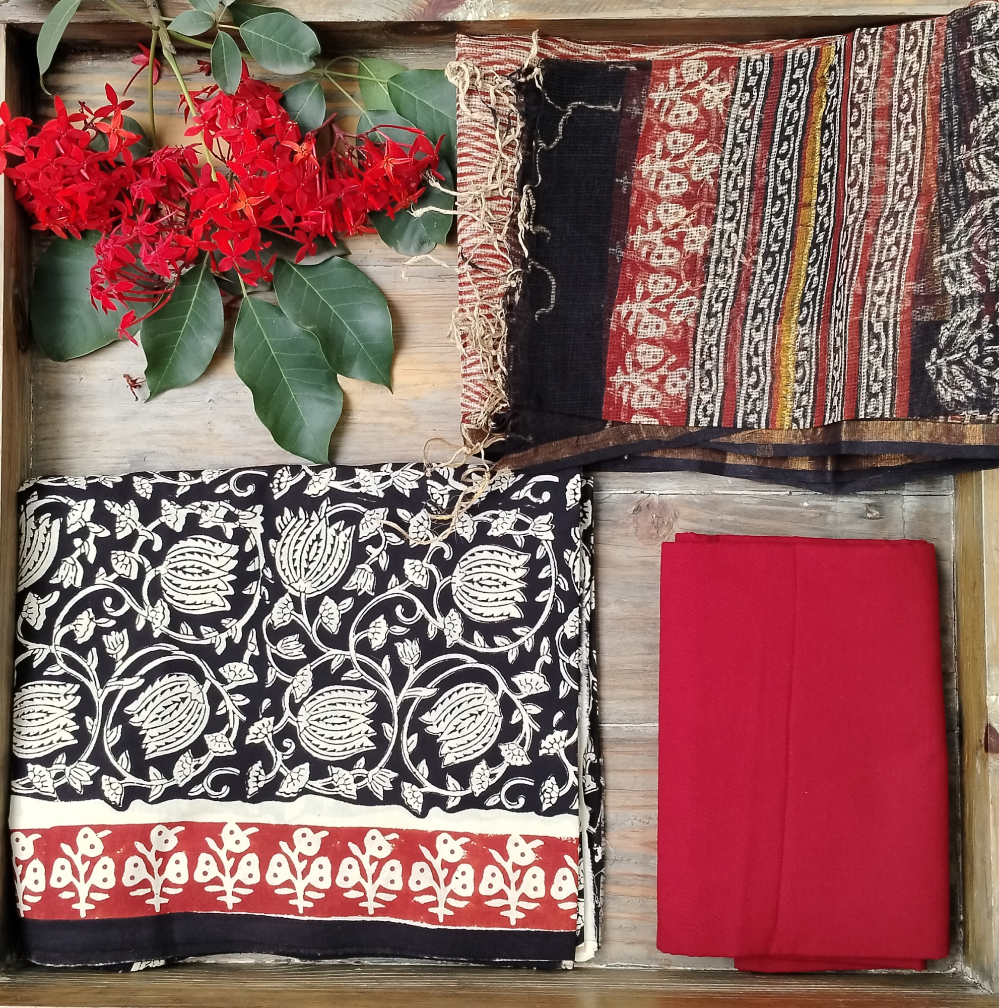 Cotton Unstitched Dress Suit