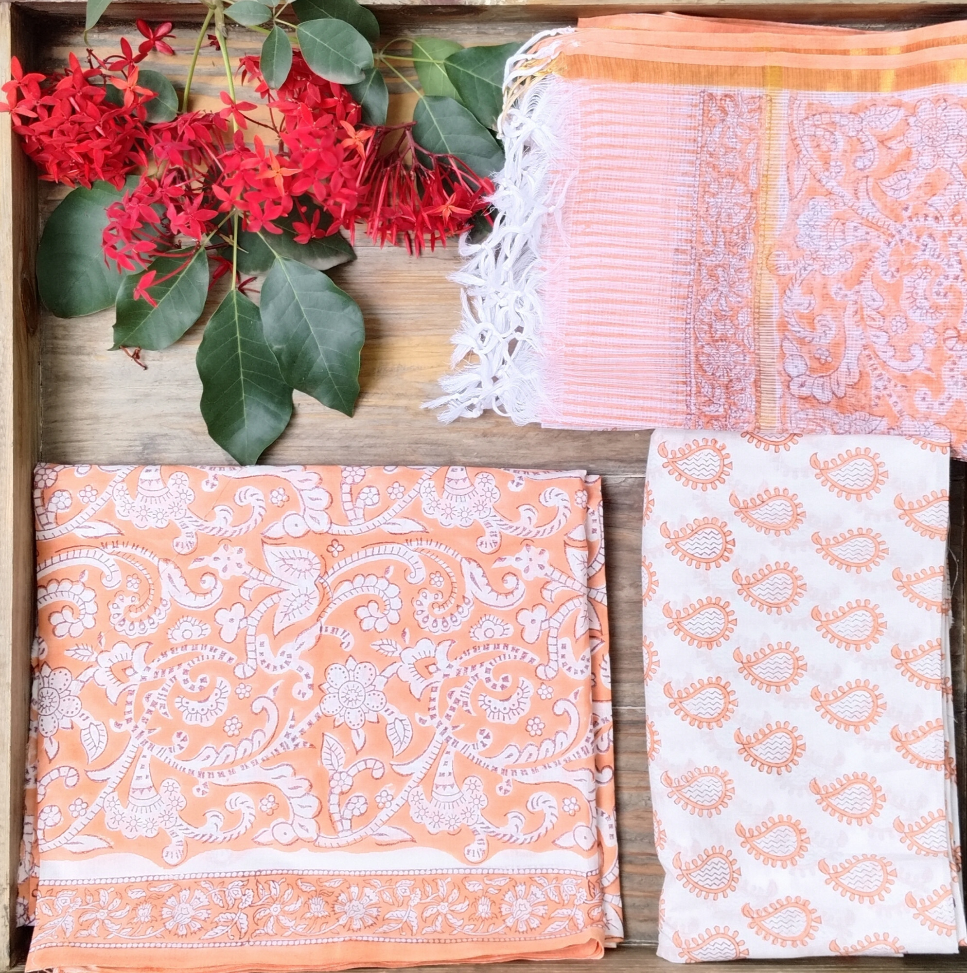 Cotton Unstitched Dress Suit