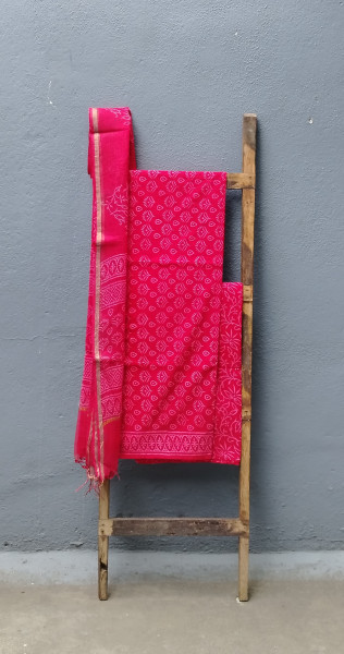 Cotton Unstitched Dress Suit