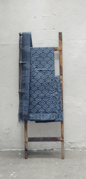 Cotton Unstitched Dress Suit