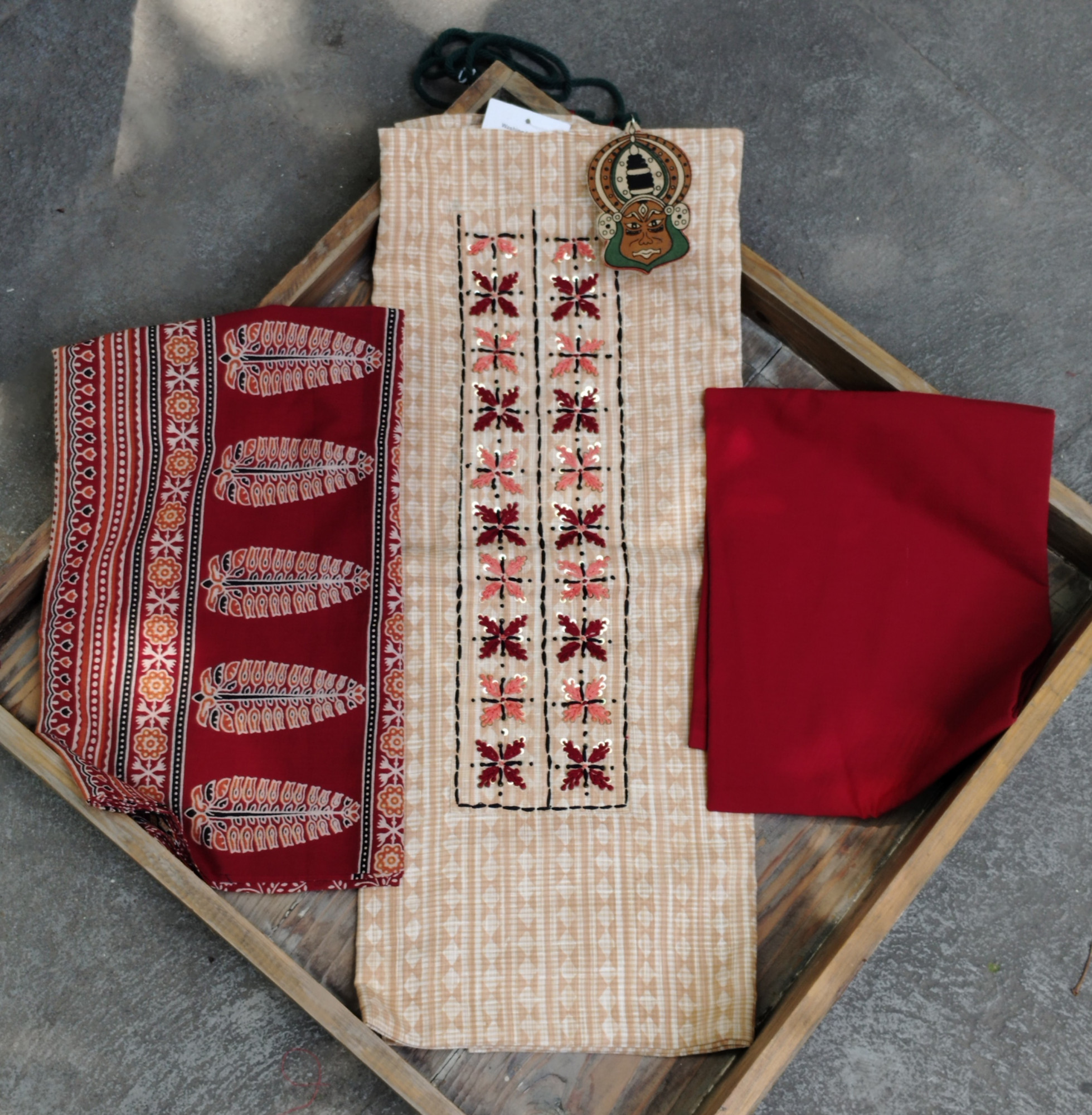 Cotton Unstitched Dress Suit