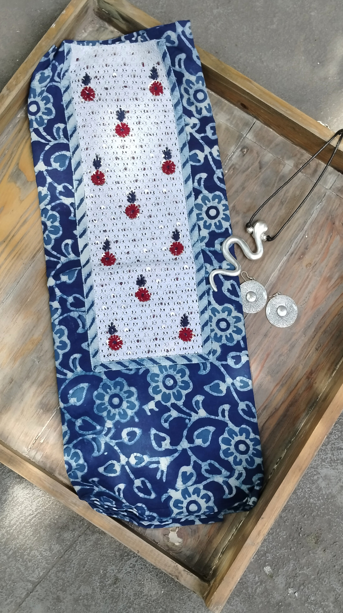 Cotton Unstitched Dress Suit