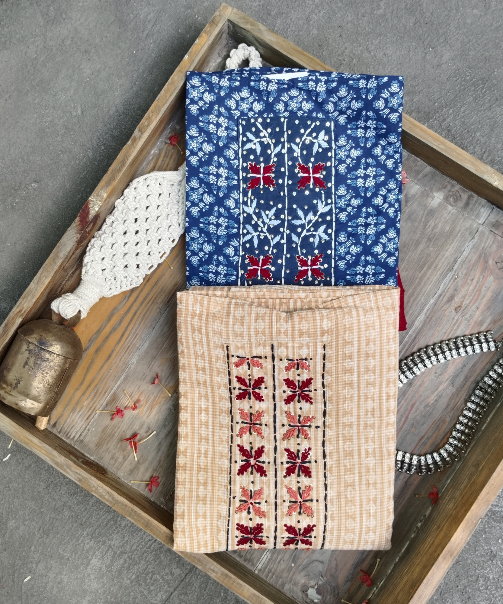 Cotton Unstitched Dress Suit