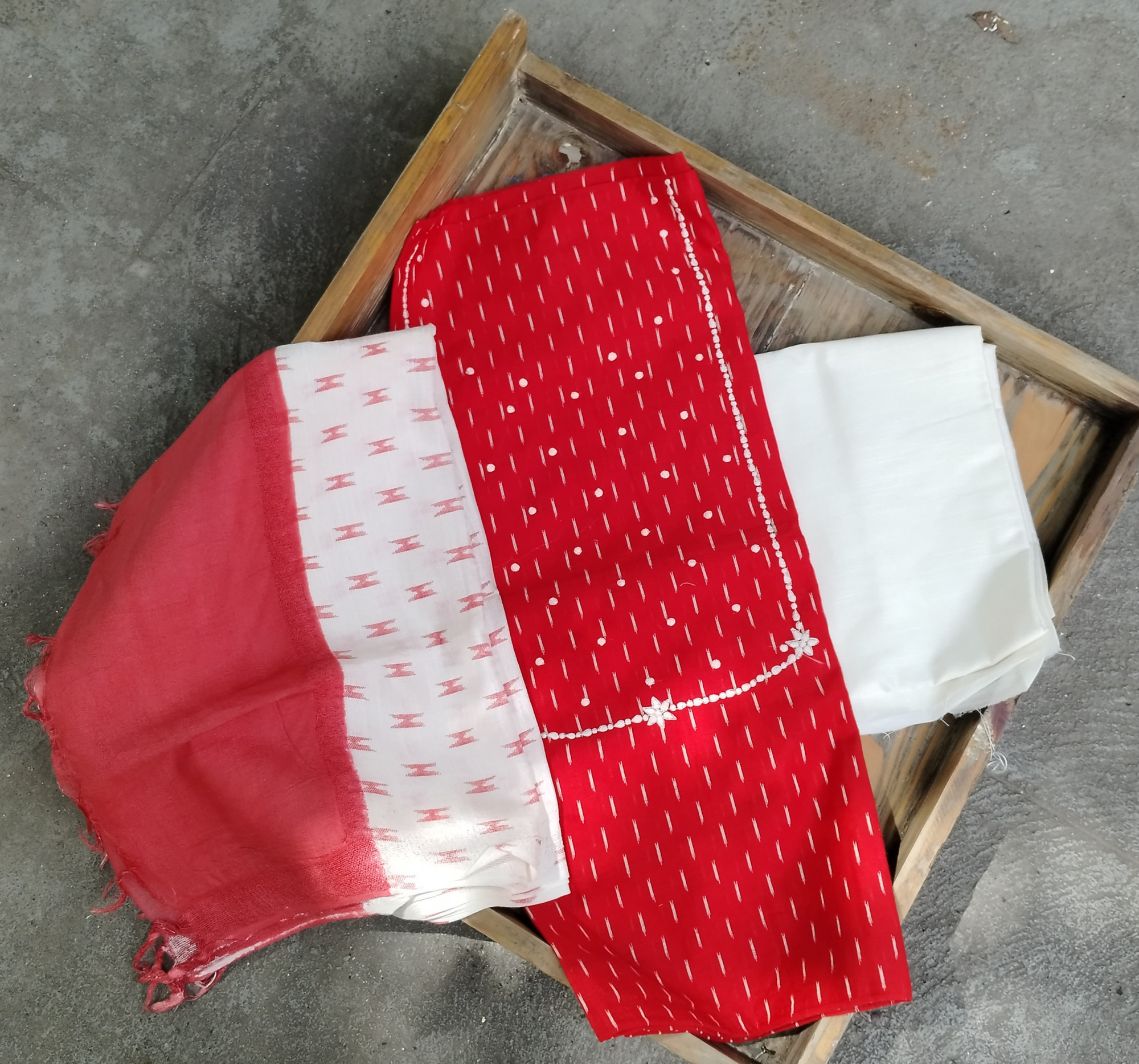 Silk Cotton Unstitched Dress Suit