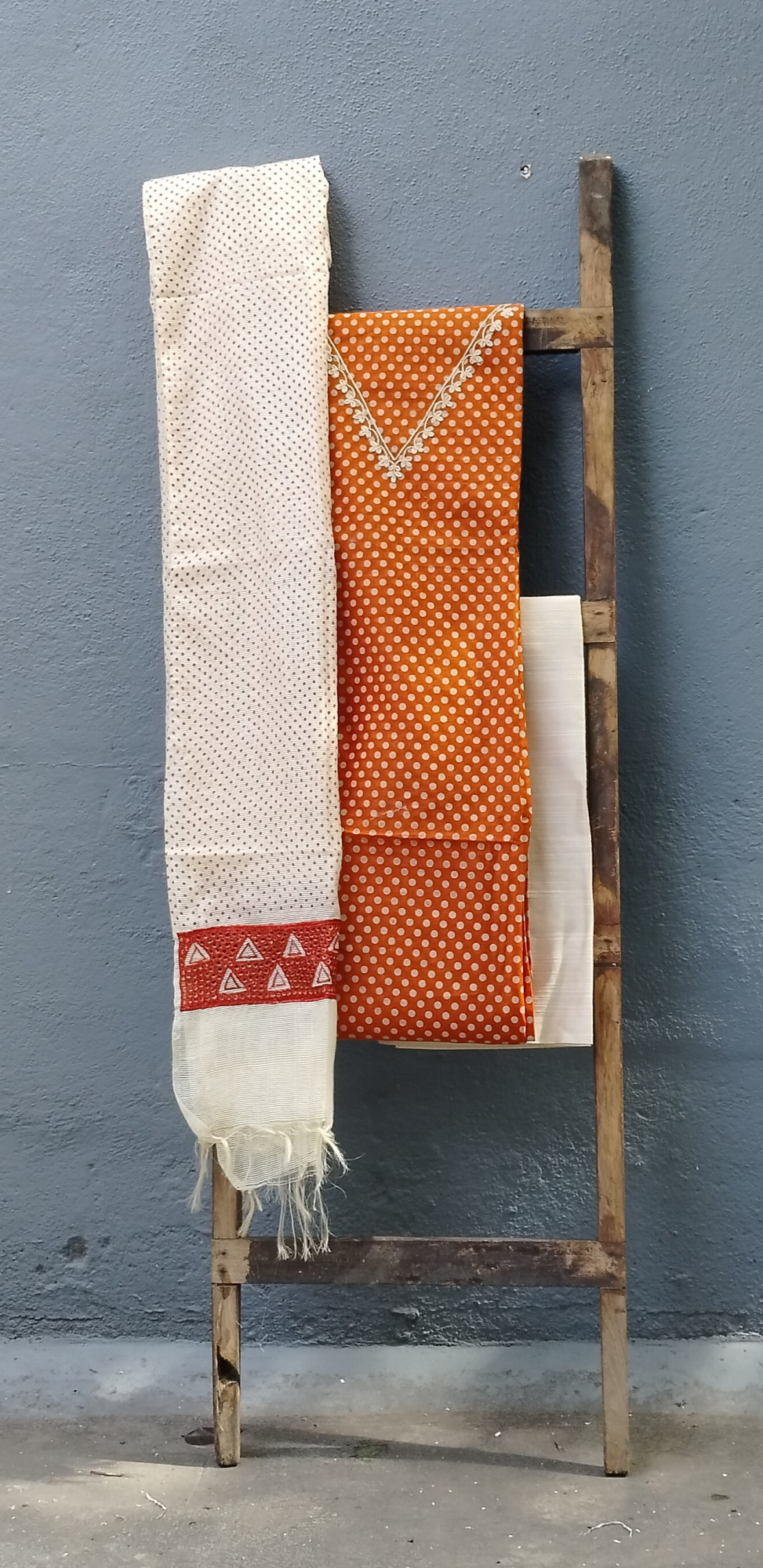 Chanderi Cotton Unstitched Dress Suit