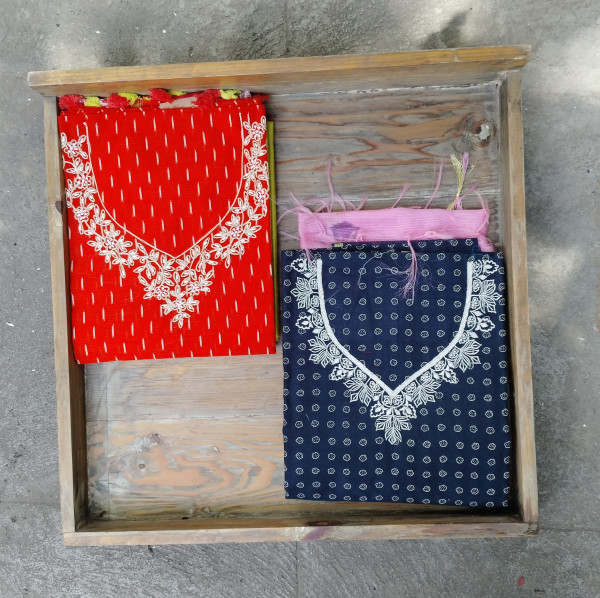 Silk Cotton Unstitched Dress Suit