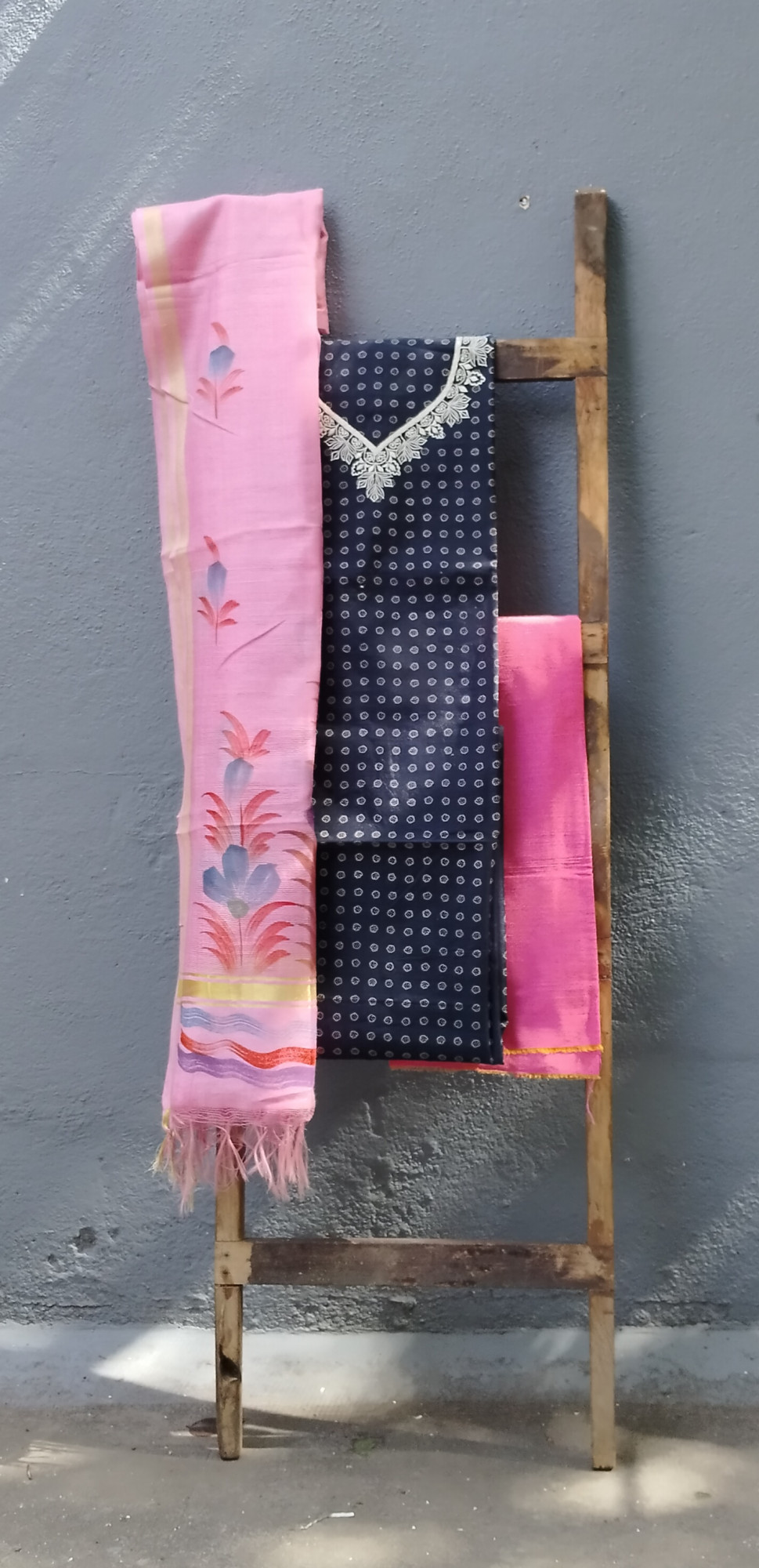 Silk Cotton Unstitched Dress Suit