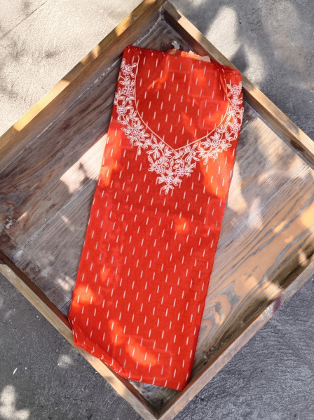 Silk Cotton Unstitched Dress Suit