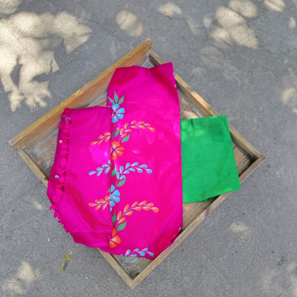 Silk Cotton Unstitched Dress Suit