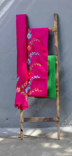 Silk Cotton Unstitched Dress Suit