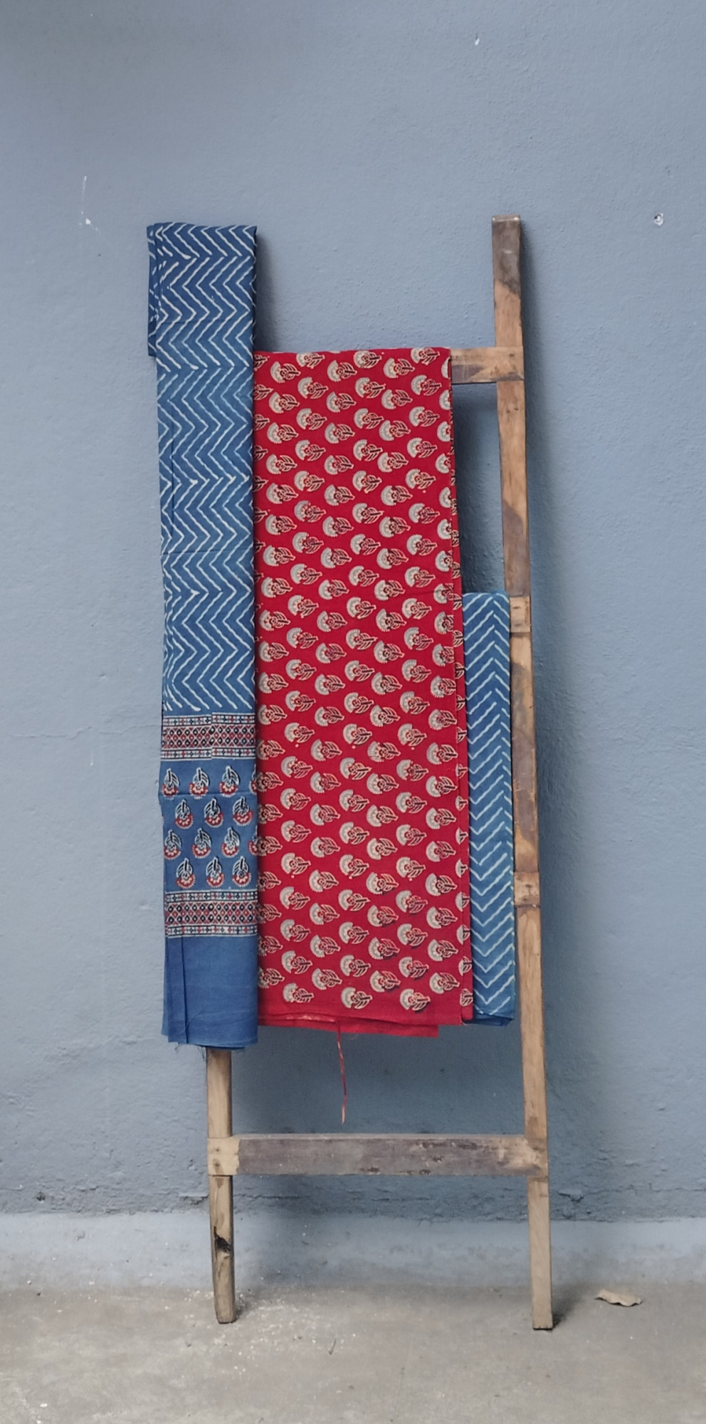 Ajrakh Handblock Cotton Unstitched Dress Material