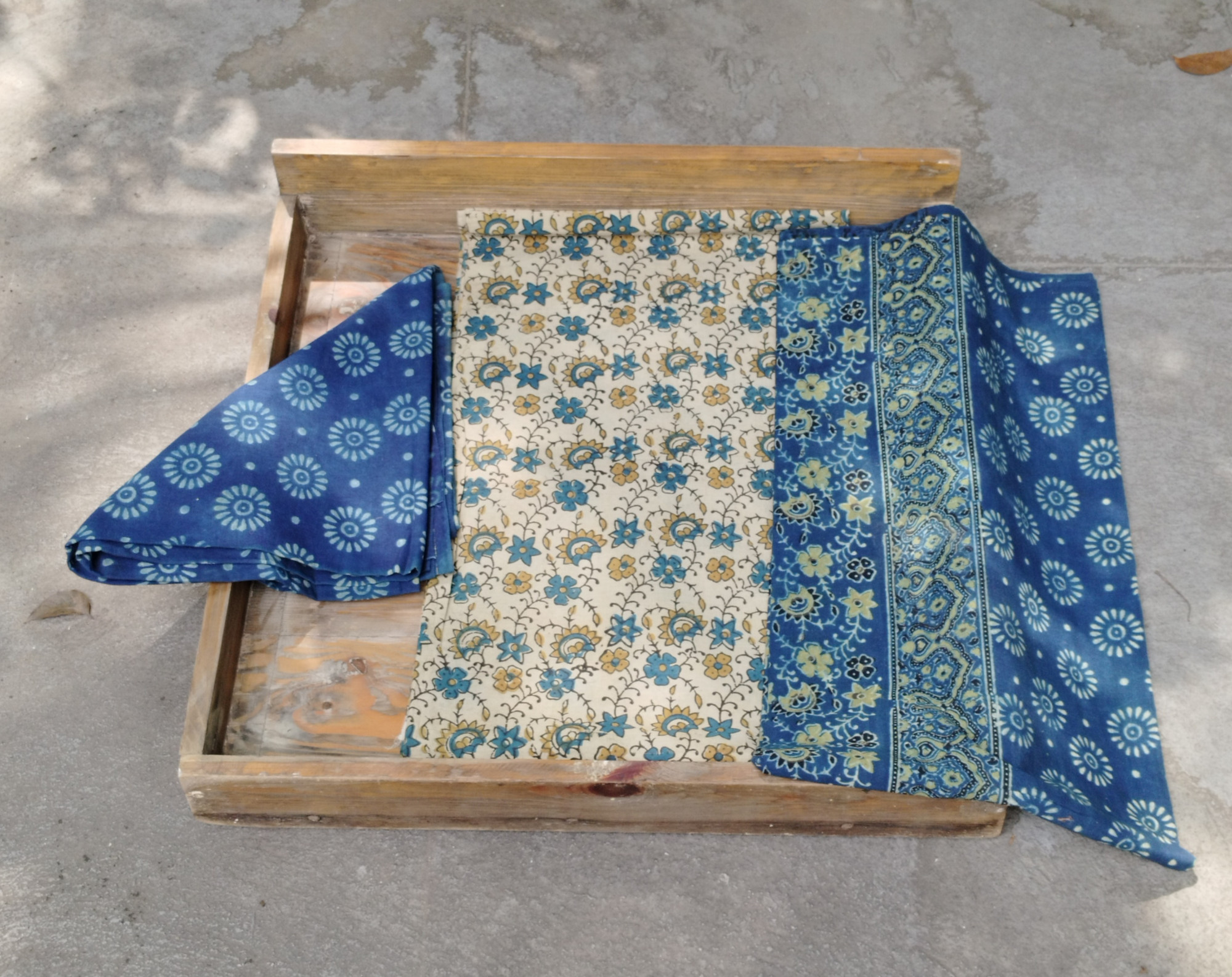 Ajrakh Handblock Cotton Unstitched Dress Material