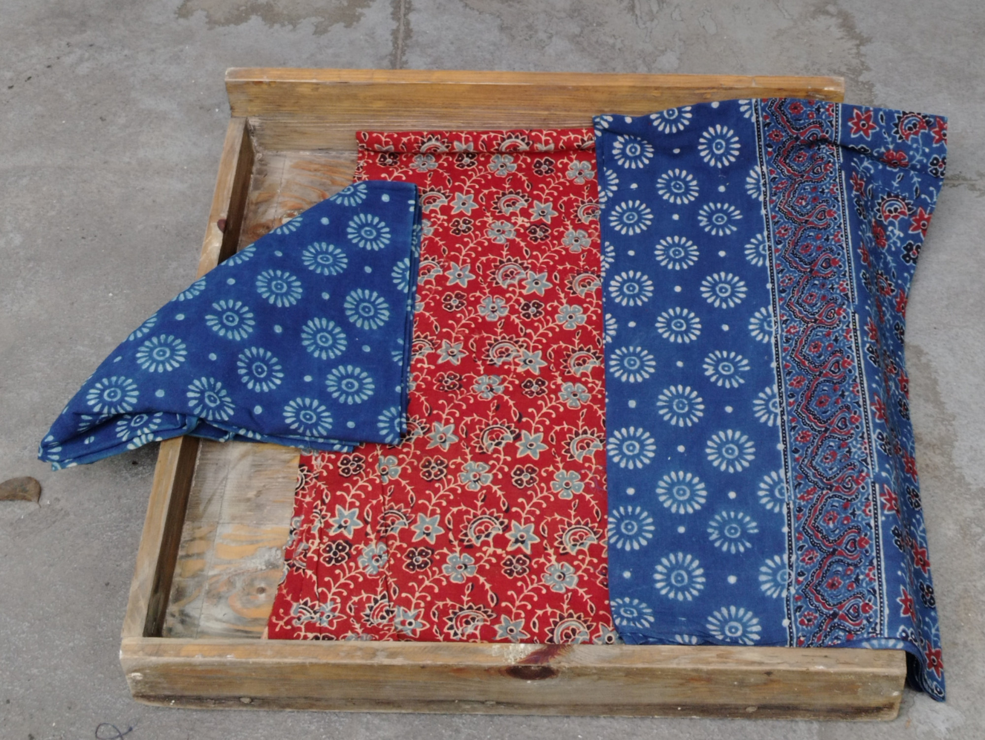 Ajrakh Handblock Cotton Unstitched Dress Material