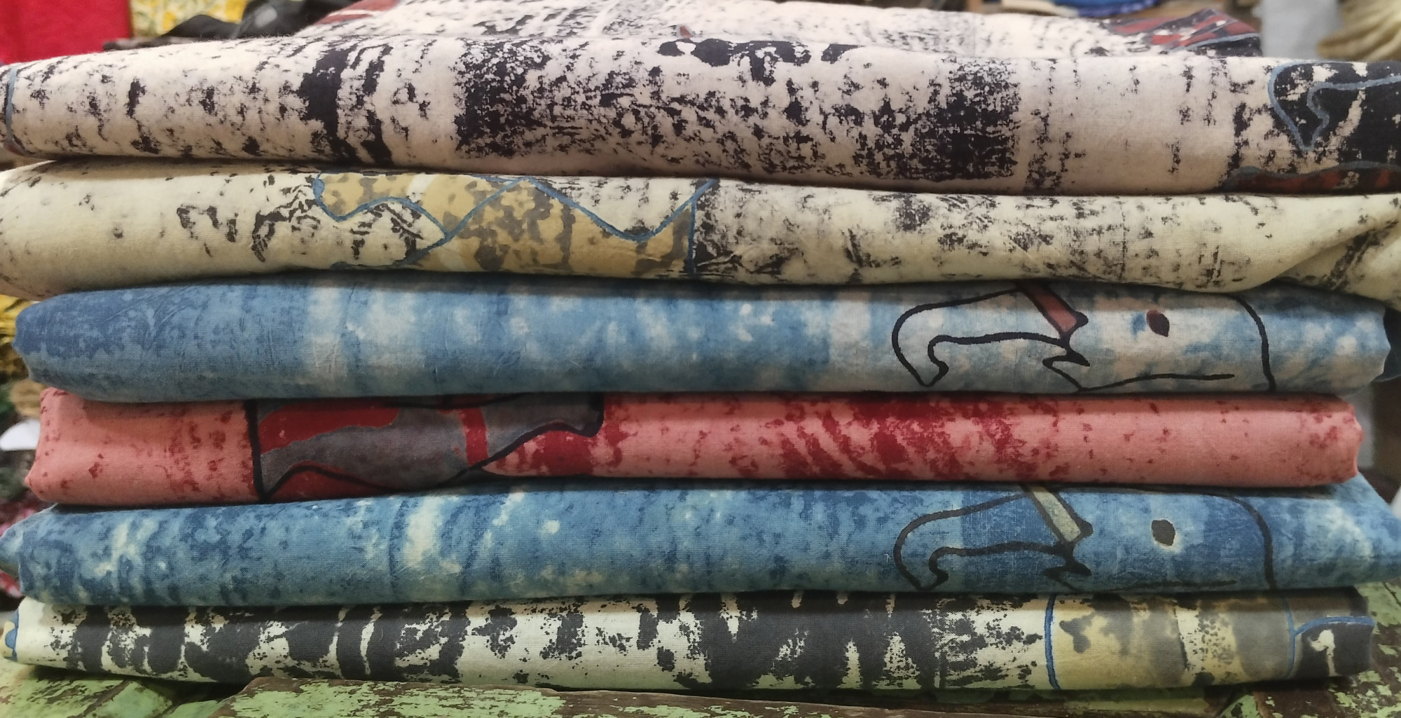 Unique Block Print Unstitched Cotton Fabric