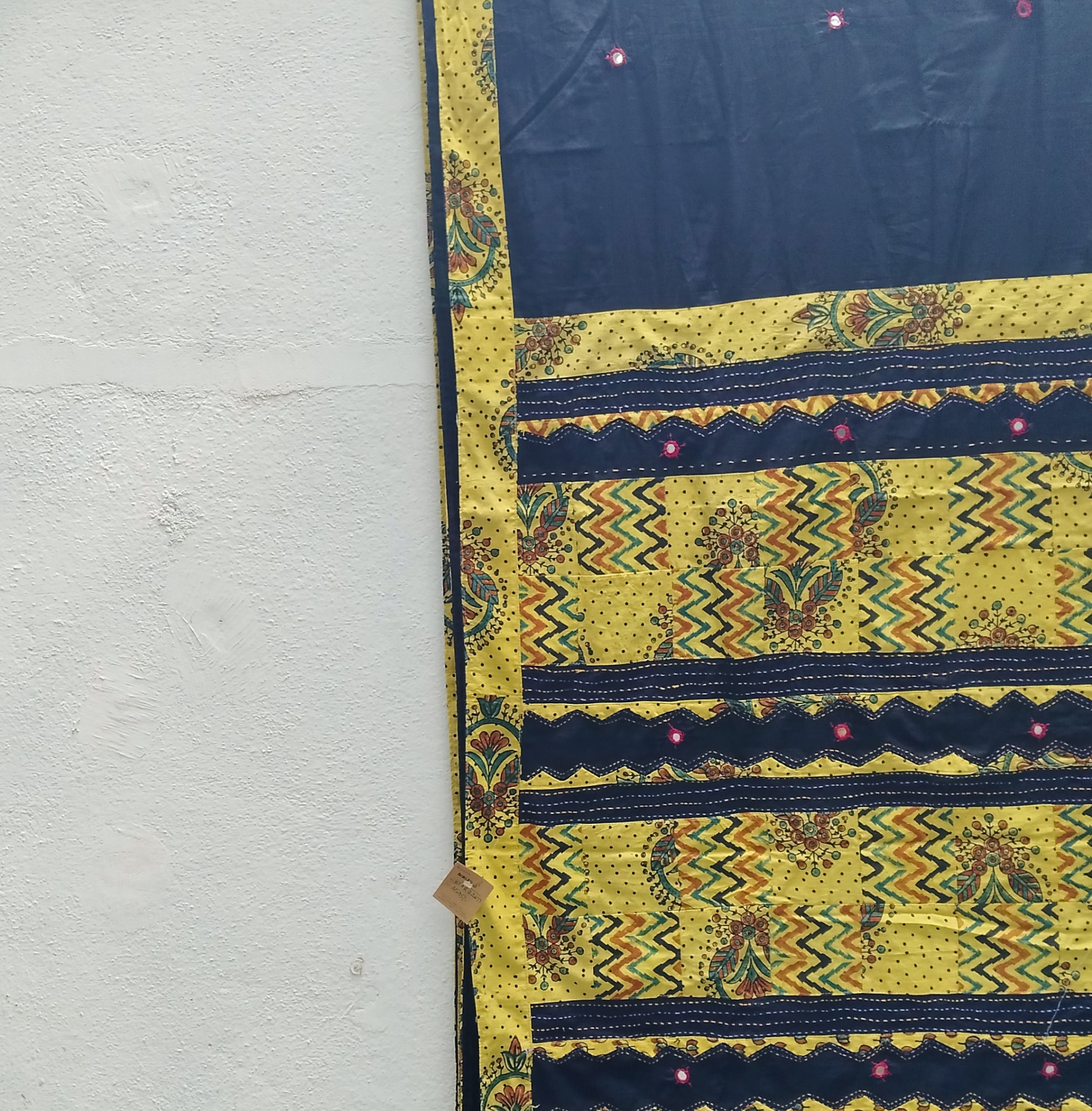 Mul Cotton Ajrakh Patch Work Saree