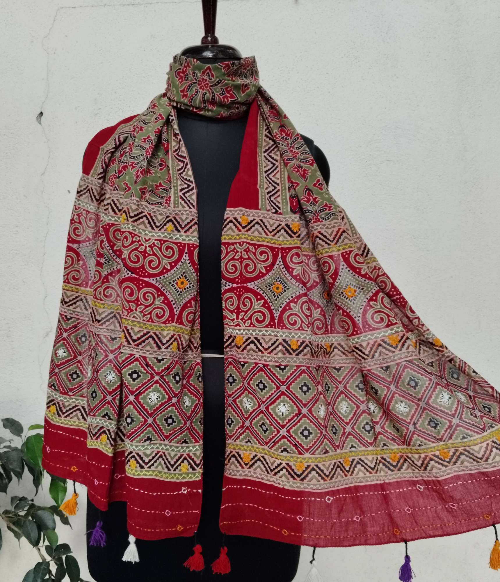 Ajakh Print Cotton Stole