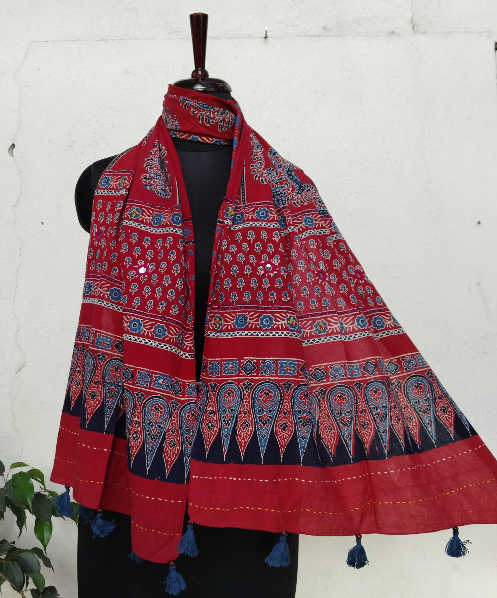 Ajakh Print Cotton Stole