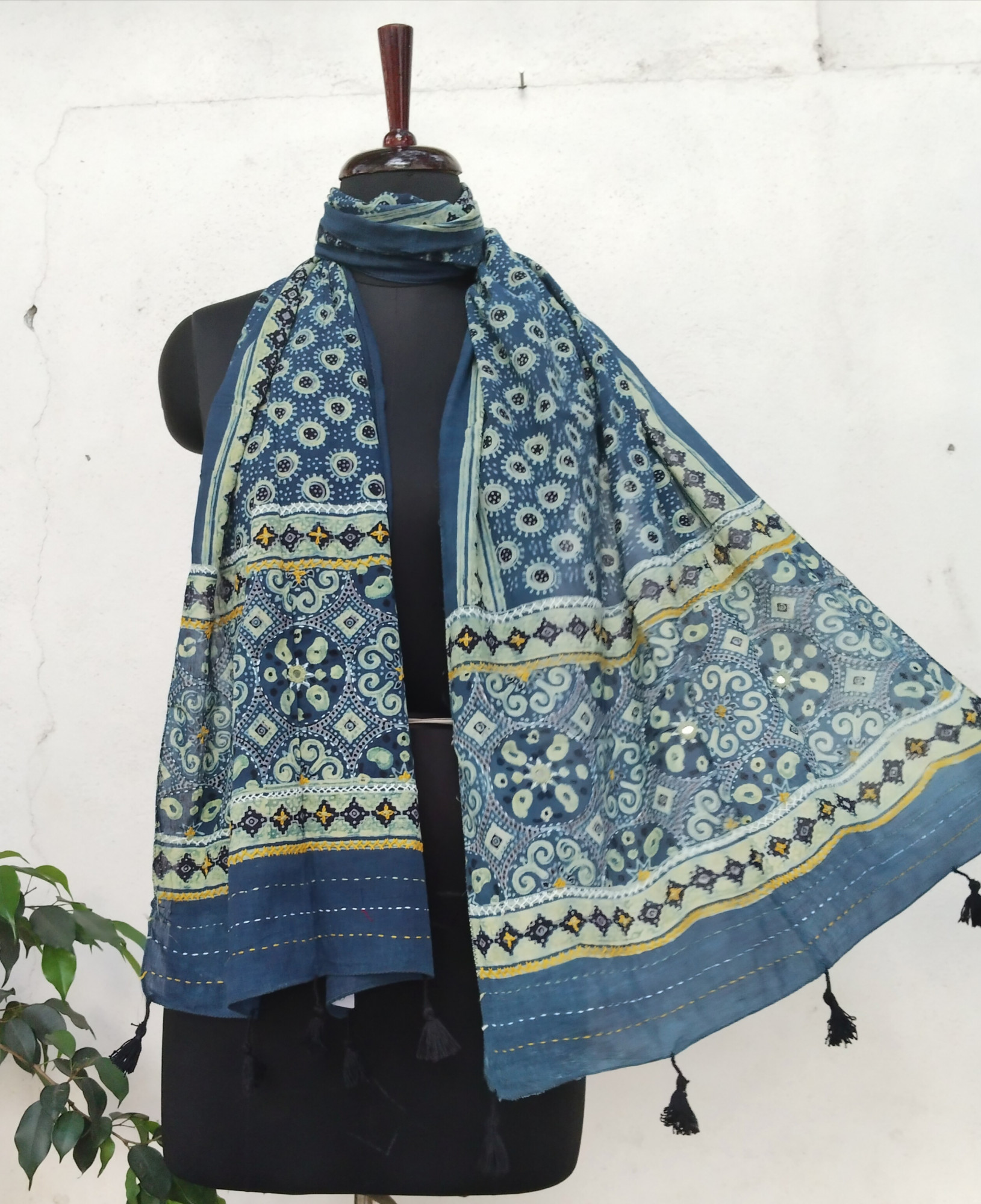 Ajakh Print Cotton Stole