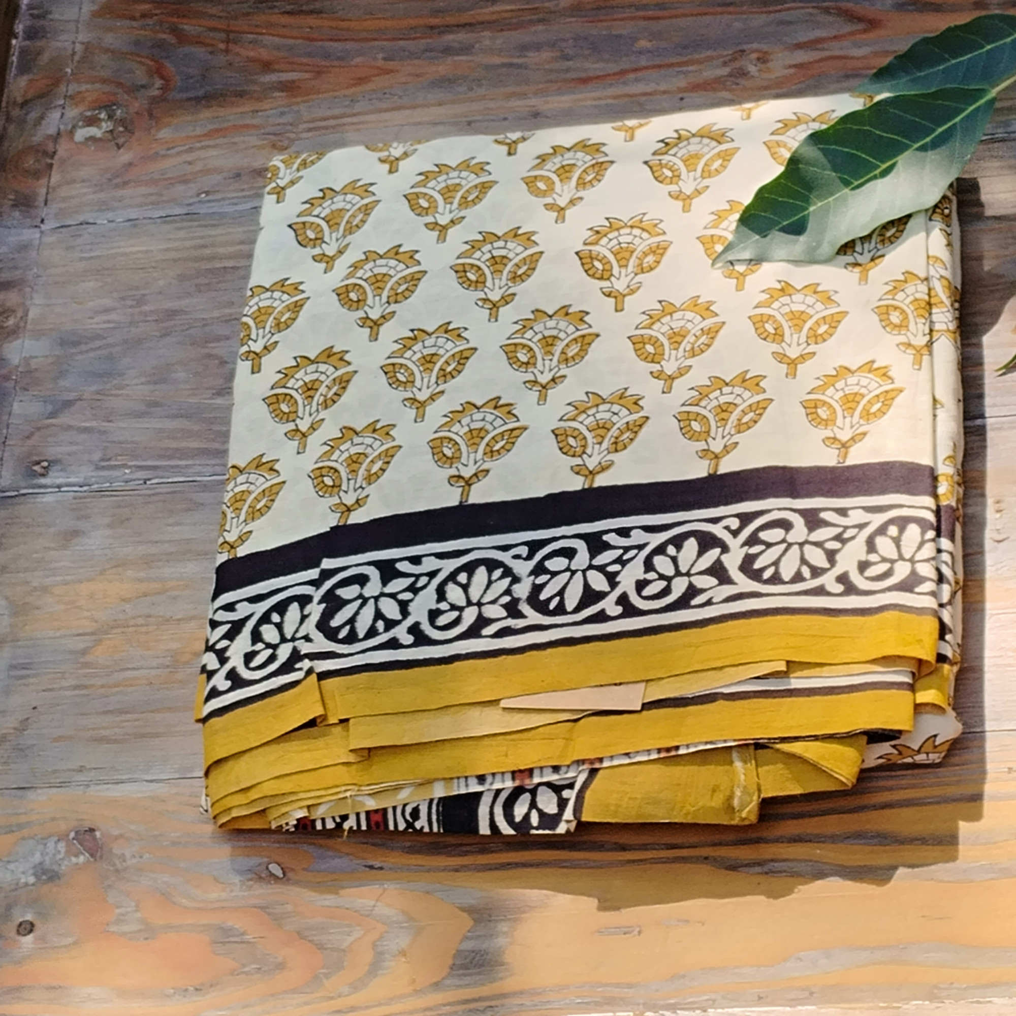 Handblock Print Mul Cotton Saree