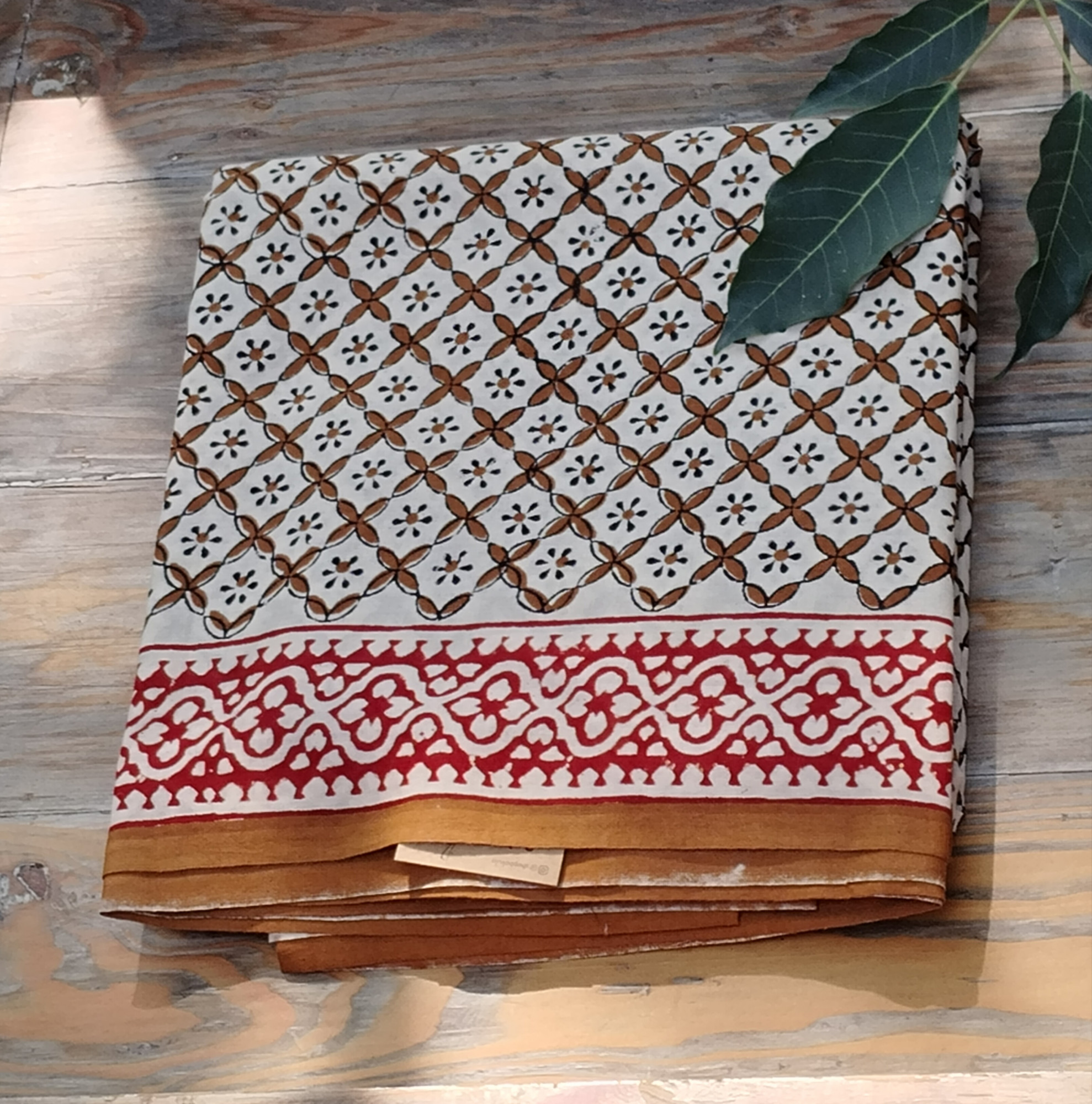 Handblock Print Mul Cotton Saree